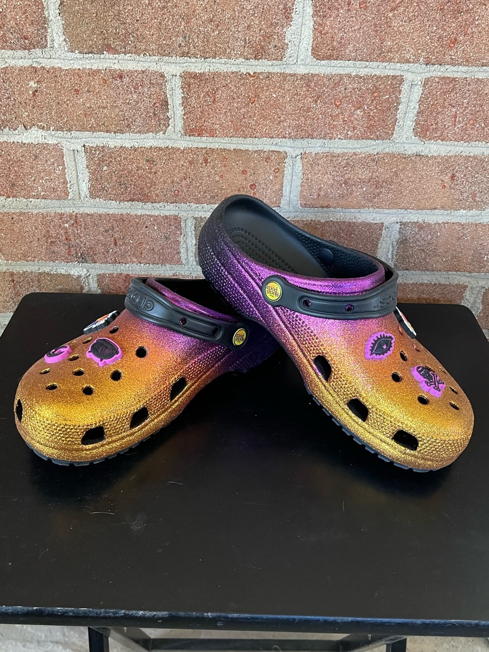 Hocus Pocus Glitter Crocs with Permanent Charms - Picture 4 of 6